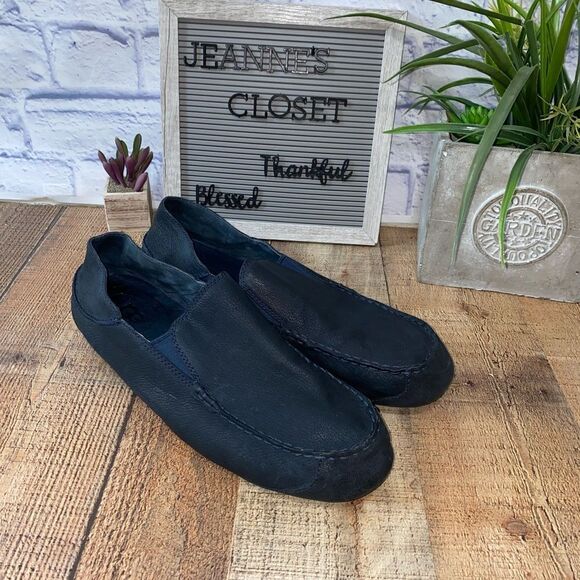 Ugg Australia Men’s Upshaw Navy Blue Driver Mocs Slip-On Loafers